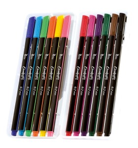 Cienkopisy TETIS 12 kolorów KC001-B plastik. etui /9758