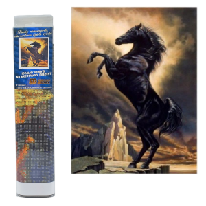 Haft diamentowy - DIAMENTOWA MOZAIKA 5D - Koń kary /63083