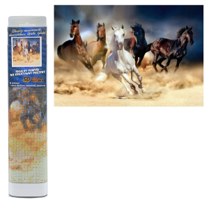 Haft diamentowy - DIAMENTOWA MOZAIKA 5D - Konie w galopie /62994