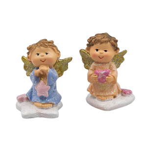 Figurka ANIOŁEK ceramiczny z brokatem 5cm /4294