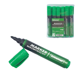 Marker permanentny ZIELONY końc. okrągła /23466