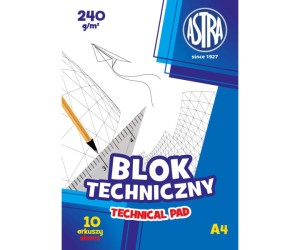 Blok techniczny A4/10k. 240g Astra /2617