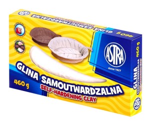 Glina rzeźbiarska samoutwardzalna 460g BIAŁA Astra /0066