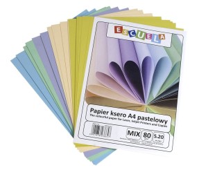 Papier ksero ESCUELA MIX kolorów PASTELOWYCH A4/100k /8647