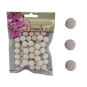 Koraliki KULKI 15mm BIAŁE 50g Paula /49200B