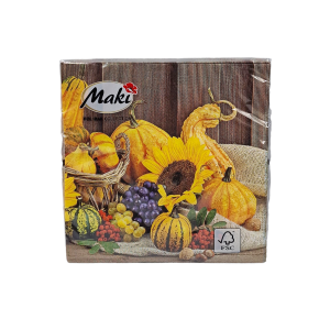 Serwetki jesienne Maki 3-warstw. 20szt - 046901/5526