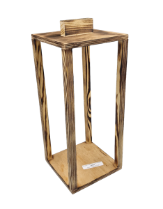 Lampion drewniany 15x15x37cm OPALANY /56484-O
