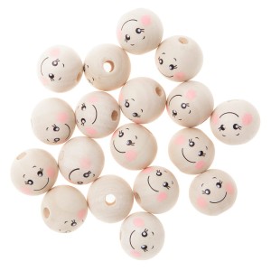 Koraliki/Kulki drewniane BUŹKI 20mm 40g ok.18szt /18530