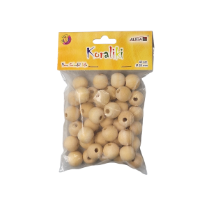 Koraliki/Kulki drewniane 20mm 40szt /58306