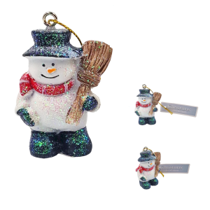 Figurka ceramiczna BAŁWANEK 6cm z brokatem /54254