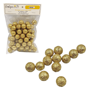 Kulki brokatowe 1,8cm ZŁOTE 20g /69342
