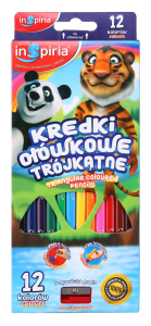 Kredki ołówkowe 12 kol. INSPIRIA trójkątne/3934