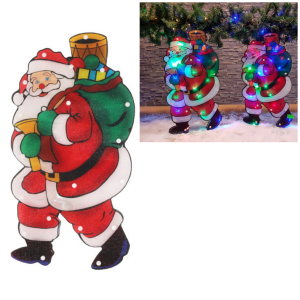 Mikołaj świecący LED - dekoracja świetlna 44cm /24874-M