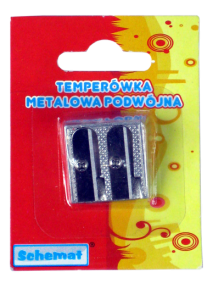 Temperówka metalowa 2-ostrzowa blist. /0716