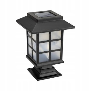Nowoczesny ZNICZ solarny LED - Lampion czarny /13234-Z