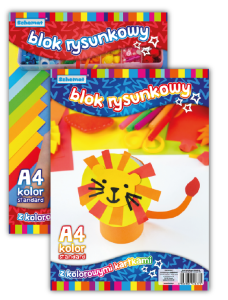 Blok rysunkowy STANDARD A4/20k. KOLOROWY /6771