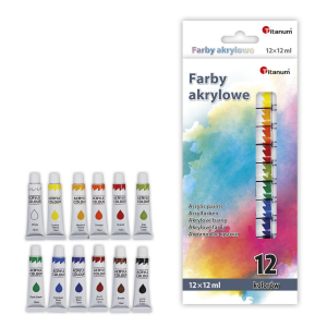 Farby akrylowe TITANUM 12ml x 12kol. /30731