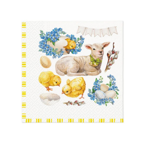 Serwetki wielkanocne PAW 3-warstw. 20szt - BARANEK /75498