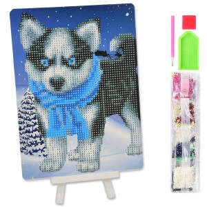 Haft diamentowy - DIAMENTOWA MOZAIKA 5D - Husky /72429