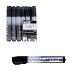 Marker suchościeralny do tablic CZARNY okrągły 2mm /22049