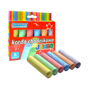Kreda chodnikowa JUMBO w pudełku 6 kol. /07888