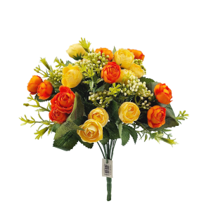 Bukiet kwiatów 12 gałązek na stelażu CAMELIA - 36cm /54680-1