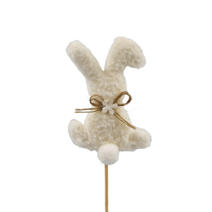 Króliczek pluszowy 10cm na piku BIAŁY /89611-W