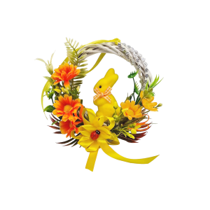 Stroik / kompozycja - WIANEK wielkanocny wiklinowy 16cm /77085