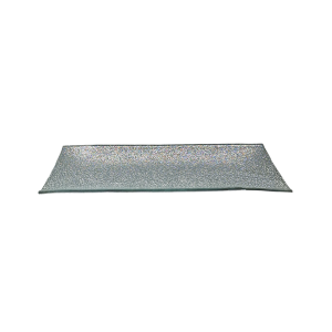 Taca szklana PODSTAWKA srebrna 20x10cm /92236