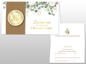 Zaproszenie na komunię ZF04K + koperta /62027-0019