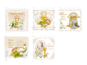 Karnet perłowy WB2K Pamiątka I Komunii /60023-12170
