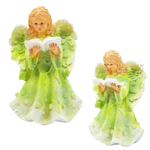 Anioł brokatowy- figurka ceramiczna 25cm /34501