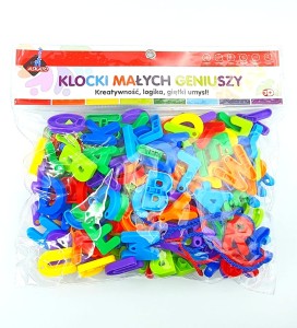 Klocki MAŁYCH GENIUSZY >alfabet< 140el. /6212