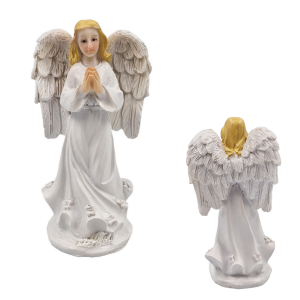 Figurka ceramiczna ANIOŁ STRÓŻ biały 12cm /50302