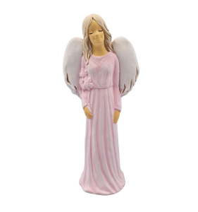 Figurka ceramiczna ANIOŁ - DOROTKA 24cm różowy /03895-R