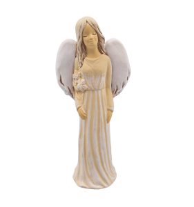 Figurka ceramiczna ANIOŁ - DOROTKA 24cm kremowy /03895-CR
