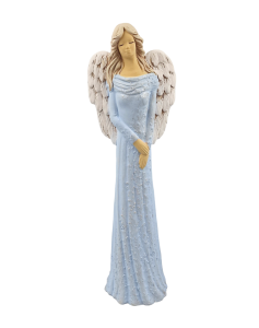 Figurka ceramiczna ANIOŁ 41cm "Lena" niebieski /13498-NJ