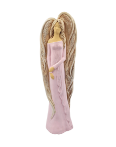 Figurka ceramiczna ANIOŁ 41cm "Olivia" różowy /51480-R