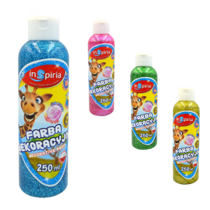 Farba dekoracyjna BROKATOWA niebieska 250ml INSPIRIA /08601