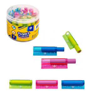 Gumka do mazania z linijką 5cm 2w1 Astra /72835
