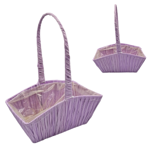 Koszyk ozdobny PROSTOKĄTNY 34x15x26cm LAWENDOWY /69893-L