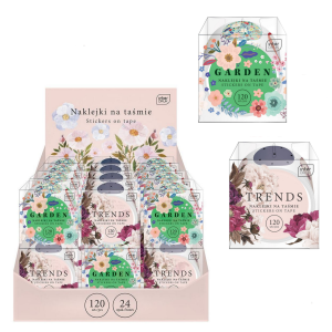Naklejki dekoracyjne FLOWERS 120szt na taśmie /31625