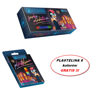 Farby plakatowe CLASA 8 kol. + GRATIS plastelina 8 kol. /08809PROM