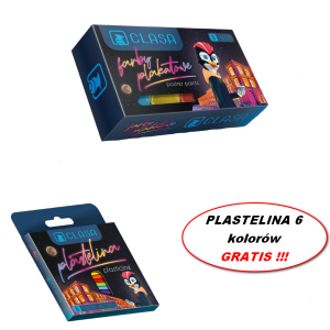 Farby plakatowe CLASA 6 kol. + GRATIS plastelina 6 kol. /08793PROM