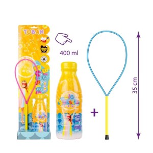 Zestaw BAŃKI MYDLANE obręcz LASSO + płyn 400ml Tuban/34405