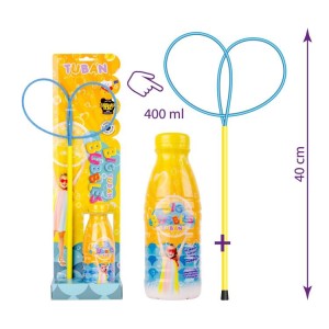 Zestaw BAŃKI MYDLANE obręcz MOTYLEK + płyn 400ml Tuban/32005