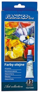 Farby olejne Flamingo Line 12ml x12kol. /9899
