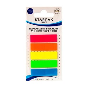 Zakładki indeksujące 12x44mm ZNACZNIKI 5 x 20szt FLUO /66573