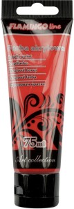 Farba akrylowa 027 FLAMINGO LINE 75 ml czerwona /1676/5111