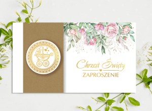 Zaproszenie na chrzest ZF04C + koperta /92038-0062